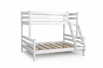 Адель кровать двухъярусная с наклонной лестницей Белый в Тогучине - toguchin.mebel54.com | фото