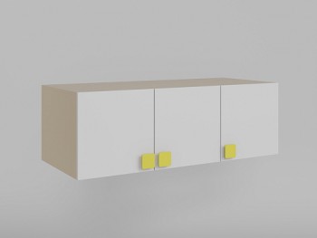 Антресоль на шкаф 3-х створчатый Клаксон без машинок (Белый/корпус Клен) в Тогучине - toguchin.mebel54.com | фото
