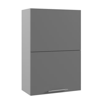 Арка ВПГПМ 600 шкаф верхний с подъемным механизмом высокий (Штукатурка белая/корпус Серый) в Тогучине - toguchin.mebel54.com | фото