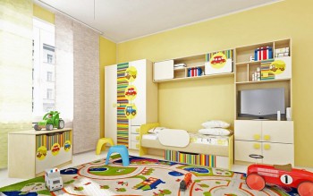 Детская комната Клаксон (Бежевый/корпус Клен) в Тогучине - toguchin.mebel54.com | фото