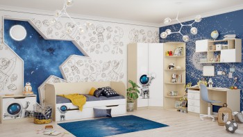 Детская комната Санни (Белый/корпус Клен) в Тогучине - toguchin.mebel54.com | фото