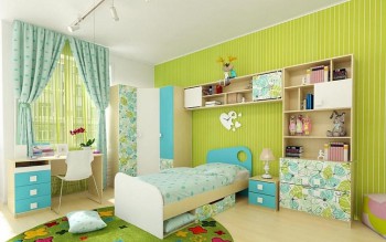 Детская комната Твит (Белый/Зеленый/корпус Клен) в Тогучине - toguchin.mebel54.com | фото