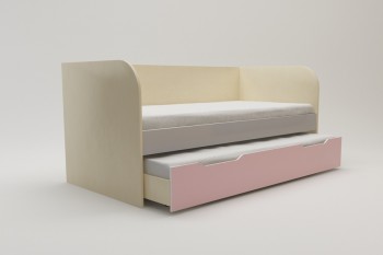 Диван-кровать Грэйси (Розовый/Серый/корпус Клен) в Тогучине - toguchin.mebel54.com | фото