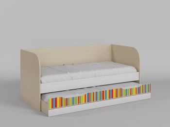 Диван-кровать Клаксон без машинок (Белый/корпус Клен) в Тогучине - toguchin.mebel54.com | фото