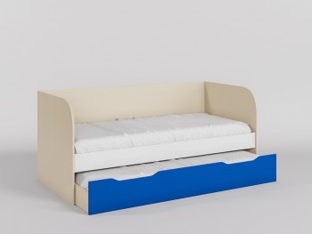 Диван-кровать Скай люкс (Синий/Белый/корпус Клен) в Тогучине - toguchin.mebel54.com | фото