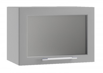 Гарда ПГС 500 шкаф верхний горизонтальный со стеклом (Белый Эмалит/корпус Серый) в Тогучине - toguchin.mebel54.com | фото