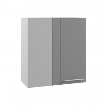 Гарда ПУ 650 шкаф верхний угловой (Белый Эмалит/корпус Серый) в Тогучине - toguchin.mebel54.com | фото