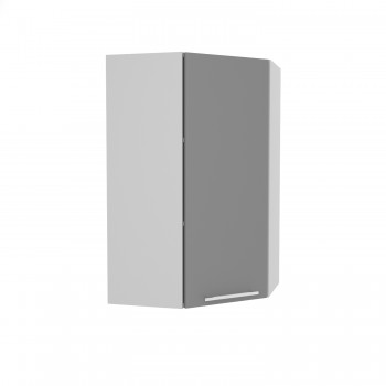 Гарда ВПУ 550 шкаф верхний угловой высокий (Белый Эмалит/корпус Серый) в Тогучине - toguchin.mebel54.com | фото
