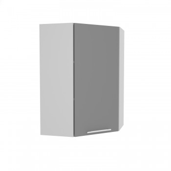Гарда ВПУ 600 шкаф верхний угловой высокий (Белый Эмалит/корпус Серый) в Тогучине - toguchin.mebel54.com | фото