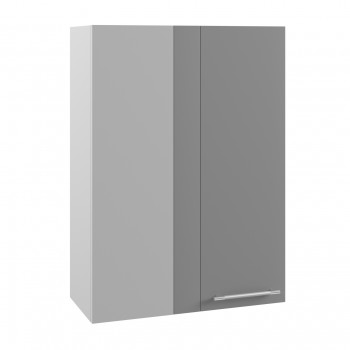 Гарда ВПУ 650 шкаф верхний угловой высокий (Белый Эмалит/корпус Серый) в Тогучине - toguchin.mebel54.com | фото