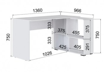 Компьютерный стол угловой СКМУ-4 белый в Тогучине - toguchin.mebel54.com | фото