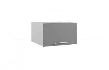 Корато ГПГФ 600 шкаф верхний горизонтальный с фрезеровкой (Кварц черный/корпус Серый) в Тогучине - toguchin.mebel54.com | фото