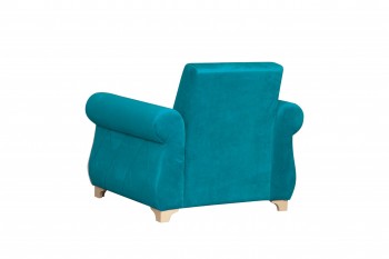 Кресло для отдыха "Порто" (велюр киви бирюза / микровельвет крем) в Тогучине - toguchin.mebel54.com | фото
