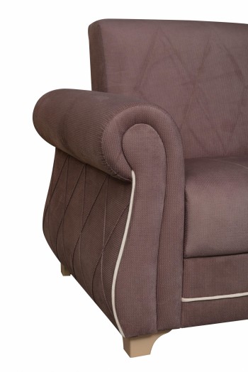 Кресло для отдыха "Порто" (велюр текстура лиловый / микровельвет крем)/осн. в Тогучине - toguchin.mebel54.com | фото