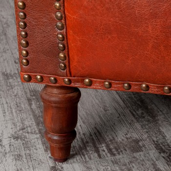 Кресло кожаное Лофт Аристократ (кожа буйвола) в Тогучине - toguchin.mebel54.com | фото