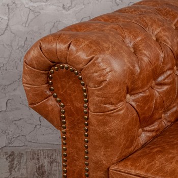 Кресло кожаное Лофт Честер (кожа буйвола) в Тогучине - toguchin.mebel54.com | фото