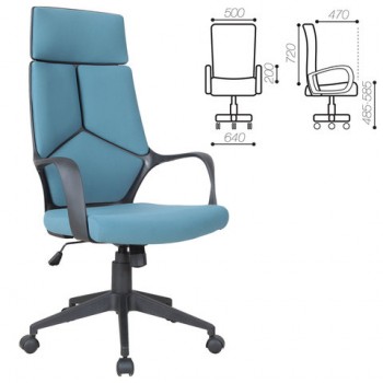 Кресло офисное BRABIX Prime EX-515 (голубая ткань) в Тогучине - toguchin.mebel54.com | фото