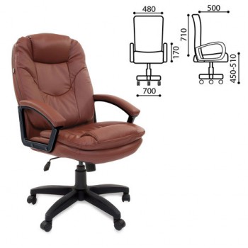 Кресло офисное BRABIX Trend EX-568 (коричневый) в Тогучине - toguchin.mebel54.com | фото