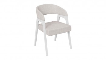 Кресло «Техас 1» (Белый матовый/Шенилл Estetica Vanille №220) в Тогучине - toguchin.mebel54.com | фото