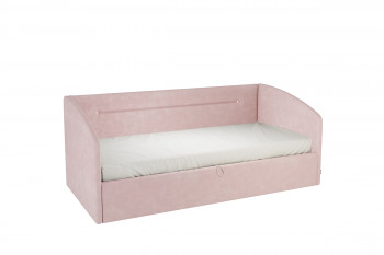 Кровать 0.9 Альба Софа (Нежно-розовый велюр) в Тогучине - toguchin.mebel54.com | фото