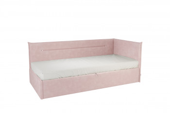 Кровать 0.9 Альба Тахта (Нежно-розовый велюр) в Тогучине - toguchin.mebel54.com | фото