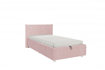 Кровать 0.9 Бест (Нежно-розовый велюр/под-мех) в Тогучине - toguchin.mebel54.com | фото