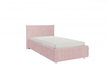 Кровать 0.9 Бест с основанием (Нежно-розовый велюр) в Тогучине - toguchin.mebel54.com | фото