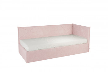 Кровать 0.9 Бест Тахта (Нежно-розовый велюр) в Тогучине - toguchin.mebel54.com | фото