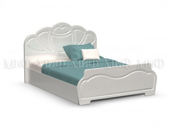 Кровать 1,4м Гармония (Белый/Белый глянец) в Тогучине - toguchin.mebel54.com | фото