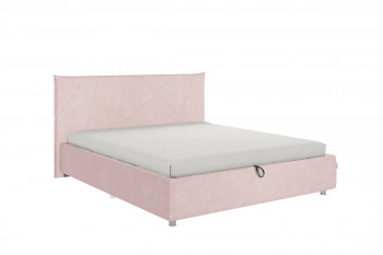 Кровать 1,6 Квест (Нежно-розовый велюр/под-мех) в Тогучине - toguchin.mebel54.com | фото