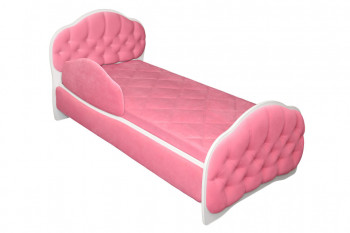 Кровать 160 Гармония 89 Розовый (мягкий бортик) в Тогучине - toguchin.mebel54.com | фото