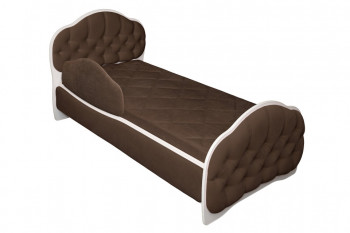 Кровать 170 Гармония 08 Шоколад (мягкий бортик) в Тогучине - toguchin.mebel54.com | фото