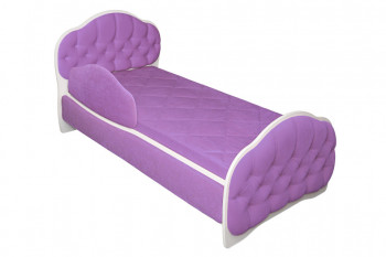 Кровать 170 Гармония 67 Светло-фиолетовый (мягкий бортик) в Тогучине - toguchin.mebel54.com | фото