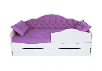 Кровать 170 серии Иллюзия Лайт 1 ящик 32 Фиолетовый (подушки) в Тогучине - toguchin.mebel54.com | фото