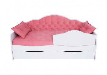 Кровать 170 серии Иллюзия Лайт 1 ящик 89 Розовый (подушки) в Тогучине - toguchin.mebel54.com | фото