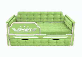 Кровать 170 серии Спорт 1 ящик 81 Фисташка (мягкие боковые накладки) в Тогучине - toguchin.mebel54.com | фото