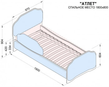 Кровать 180 Атлет 76 Зелёный (мягкий бортик) в Тогучине - toguchin.mebel54.com | фото