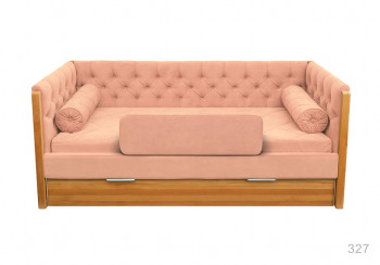 Кровать 180 серии Леди + ящик 15 Бледно-розовый (мягкий бортик/подушка валик) в Тогучине - toguchin.mebel54.com | фото