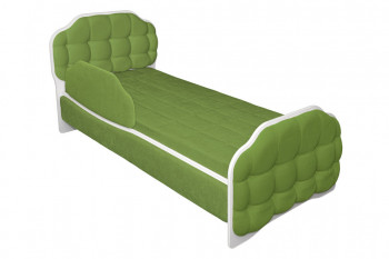 Кровать 190 Атлет Lux 76 Зелёный (мягкий бортик) в Тогучине - toguchin.mebel54.com | фото