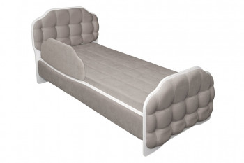 Кровать 190 Атлет Lux 96 Серый (мягкий бортик) в Тогучине - toguchin.mebel54.com | фото