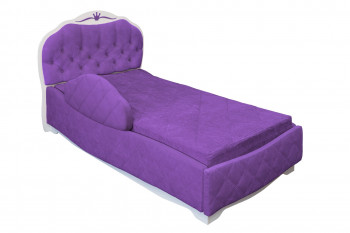 Кровать 190 Гармония Lux 32 Фиолетовый (мягкий бортик) в Тогучине - toguchin.mebel54.com | фото