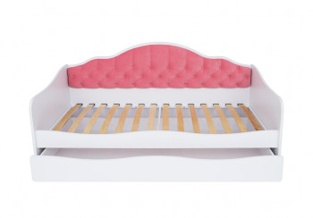 Кровать 190 серии Иллюзия Лайт 1 ящик 89 Розовый (подушки) в Тогучине - toguchin.mebel54.com | фото