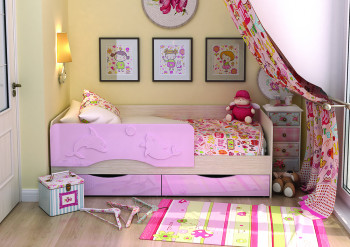 Кровать Алиса КР-812 1,6 Белфорд/Розовый металлик в Тогучине - toguchin.mebel54.com | фото