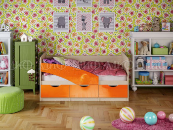 Кровать Бабочки 1,6м (Оранжевый металлик) в Тогучине - toguchin.mebel54.com | фото