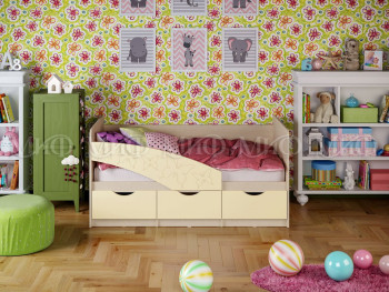 Кровать Бабочки 1,6м (Ваниль матовый) в Тогучине - toguchin.mebel54.com | фото