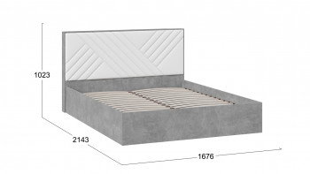 Кровать без ПМ «Хилтон» Тип 1 Ателье светлый/Белый в Тогучине - toguchin.mebel54.com | фото