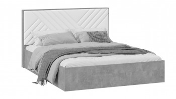 Кровать без ПМ «Хилтон» Тип 1 Ателье светлый/Белый в Тогучине - toguchin.mebel54.com | фото