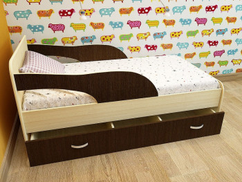 Кровать детская Максимка Млечный дуб/Венге в Тогучине - toguchin.mebel54.com | фото