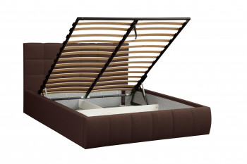 Кровать "Диана" ш. 1600 (Н=1010мм) (жаккард шоколад) в Тогучине - toguchin.mebel54.com | фото