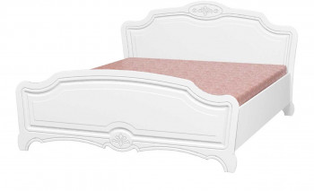 Кровать двойная 1400х2000 (комплект) Лотос (Белый/Белый Глянец) в Тогучине - toguchin.mebel54.com | фото